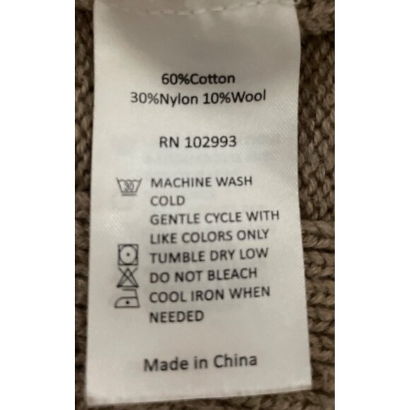 Jason Wu Collective Womens Camel Cable Knit Peplum Sweater Size S Warm Timeless - Picture 4 of 4